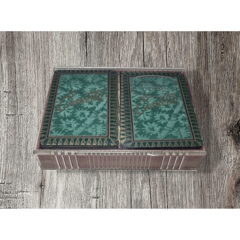 Vintage Canasta Double Deck Guild Playing Cards 1950 Collectibles Rare Clear Box